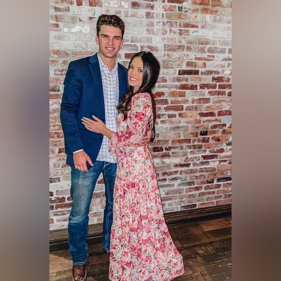 Gianni Bini pink floral maxi dress - Picture 1 of 2